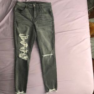 Grey,next level super high waisted jeans